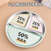 211 Plato de Comida Compartimentado para Reducir Grasa para Uso Doméstico, Separador de Desayuno, Plato de Acero Inoxidable para Niños con Control de Porciones para Pérdida de Peso, Plato de Comida de Tres Compartimentos