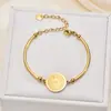 Pulsera de Acero Inoxidable con Tótem Religioso de Venta Caliente Transfronteriza, Ajustable, Moderna, Lujo Ligero, Pulsera de Gama Alta, Pulsera Versátil