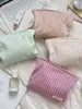 5792 Novo Estilo Fresco Xadrez Portátil Bolsa de Armazenamento para Cosméticos, Grande Capacidade Bolsa de Higiene Pessoal e para Retoques de Maquiagem de Viagem