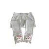 Leggings para Niñas Otoño Nuevo Pantalones Empalmados Dulce Estilo Coreano Versátil Lazo Leggings para Bebé