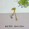 Cadena de pulsera antigua francesa de oro con diamantes zhakiram, colgante de campana, accesorios para colgantes de collar DIY, venta al por mayor