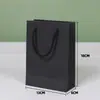 Bolsas de Regalo de Papel Negro para Venta al por Mayor Transfronteriza, Bolsas para Empaquetar Joyería, Bolsas Tipo Tote Negras Listas para Usar, Productos Exquisitos Suministrados Directamente por los Fabricantes