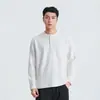 También disponible en otoño: Camiseta Henley de manga larga para hombre, de color liso, con textura, corte holgado, un suéter sencillo y casual