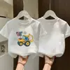 Camiseta de Manga Corta para Niños Verano Nuevo Estilo Top Estampado para Niños Mayores Estilo Coreano Holgada y Transpirable Camiseta de Cuello Redondo