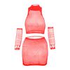 Ropa interior sexy comercio exterior europeo y americano hueca ajustada malla sexy manga larga perspectiva falda cadera uniforme tentación w629