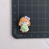 Mochila de urso de cor brilhante para meninas, acessórios de resina, cabeça de estudante fofa, grampo de cabelo para meninas, corda, copo de água, acessórios de pasta para mulheres