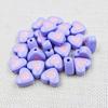 Venta al por mayor de accesorios de joyería, cuentas de colores con agujeros rectos, cuentas acrílicas de imitación de porcelana con forma de corazón de melocotón, accesorios de perlas con forma de corazón de melocotón con agujeros pequeños