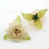 30 piezas de cabezas de flores de rosa artificiales de estilo europeo color champán, materiales DIY para hacer pasadores, marcos de fotos y arreglos decorativos, flores de seda