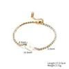 Dulce, Fresco, Elegante, Collar Mini Zircón Perla, Pulsera de Acero de Titanio de Alta Gama y Exquisita