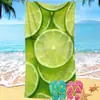 Toalla de playa de microfibra, toalla de baño de secado rápido impresa personalizada transfronteriza europea y americana, toalla de playa absorbente para nadar en la playa