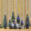 Árvore de Natal de Pinheiro Luminosa Estilo Novo com Luzes, Árvore de Natal de PVC, Enfeites Criativos de Árvore de Natal para Desktop e Presentes