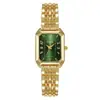Popular set de reloj y joyería para mujer, de alta gama, lujo ligero, reloj cuadrado pequeño de nicho para mujer, reloj de pulsera de moda francesa para mujer