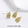 Pingente Tradicional de Cabacinha Dourada Esmalte DIY Pulseira Colar Feito à Mão Caractere da Fortuna Peças Coloridas de Esmalte Acessórios de Lingote de Ouro de Areia
