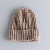 2023 otoño e invierno nuevo 100% gorro de cachemira para hombres y mujeres, cálido, temperamento, versátil, moda, gorro de lana de punto trenzado