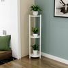 Suporte de flores nórdico de madeira multicamadas para ambientes internos Sala de estar simples Varanda Suporte para vasos de flores de chão com rosas verdes Suporte para armazenamento doméstico Atacado