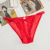 O romance das alças finas~Calcinha de renda cruzada doce e sexy, atraente, para mulheres