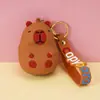 Cartera de Silicona de Capibara Llavero Infantil Bolsa de Almacenamiento Colgante Bolsa de Almacenamiento para Monedas