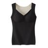 Íntimos Térmicos de Lã de Seda Outono e Inverno Colete Feminino Estilo Sutiã de Uma Taça Sem Aros Sem Costura Ajustado Camiseta para Usar por Baixo