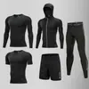 Ropa de Compresión Popular de Secado Rápido Transfronteriza para Hombres, Ropa de Fitness, Traje Deportivo, Ropa para Correr, Ropa de Entrenamiento para Ciclismo, Conjunto de Compresión