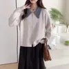 Cárdigan suéter con cuello polo y cierre de cremallera suave, estilo transfronterizo para mujer, nuevo estilo primavera y otoño 2026, abrigo de punto casual y suave