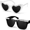 Gafas de sol de moda europeas y americanas para fiestas transfronterizas, inscripción "recién casados", gafas de sol para decoración de bodas del novio