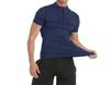 Ropa de Fitness Transfronteriza para Hombre, Verano Cierre de Cremallera Cuello Alto Compresión Absorbe el Sudor para Correr Secado Rápido Manga Corta Manga Larga Top Deportivo