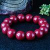 Pulsera de cuentas redondas de cinabrio con cuentas de Buda de productos genuinos naturales Town Surprise, pulsera unisex con arena dorada púrpura imperial de alto contenido para hombres y mujeres