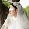 Estilo República de China Vintage Encaje Perla Hilo Suave Banda para el Cabello Sombrero Certificado Propuesta Nuevo Vestido Chino Cheongsam Joyería para la Cabeza