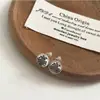 Brincos Redondos de Prata de Lei S925 Novo Estilo Chinês de Boa Sorte para Mulheres, Design de Nicho, Alto Padrão, Personalizado e Exquisito Joia para Orelha
