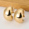 Aretes de Moda Europea y Americana Aretes Franceses de Lujo Ligero en Forma de Gota Clip para la Oreja Sin Perforaciones Sentido Avanzado Aretes Simples en Forma de C Hebilla para la Oreja