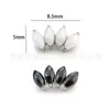 Pendientes de Titanio F136 Piedra Natural Ágata Marqués Clavos para Hélice de Oreja Rosca Aleación de Titanio G23 Joyería para Piercing Clavos para Cabeza Labio