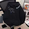 Moletom com Capuz Estampado Estilo Mori da Marca Americana Trendy para Homens e Mulheres Outono Inverno Solto Tamanho Grande Forrado com Fleece Versátil Top de Casal Roupa Externa