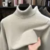 Suéter de punto de invierno estilo Old Money con cuello alto, prenda interior para hombre, cuello alto, suéter interior antibacteriano, camiseta engrosada, ropa para hombre