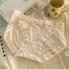 Ropa interior de seda de hielo pura para mujer, cintura 7A, entrepierna de algodón antibacteriano, encaje, calzoncillos sexys para mujer al por mayor
