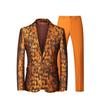Comercio Exterior Nuevo Traje Estampado de Un Botón para Hombre Ropa para Actuación Escénica Traje Casual para Banquete Conjunto de Dos Piezas