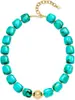 Collar de Bolas de Resina Transparente Arcoíris Estilo Nuevo Europeo y Americano Transfronterizo, Accesorio de Cuello Versátil de Moda para Mujer
