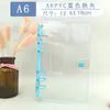 A5A6 Pasta Simples de PVC Impermeável Transparente Capa Caderno de Mão Capa Caderno de Armazenamento Miolo de Reposição Caderno Atacado