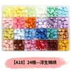 Perlas de cera octogonales, 100 estilos en compartimentos separados, perlas de cera para sellos de cera, empaque de caja de color mixto, venta al por mayor