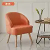 Sofá individual de madera maciza para ocio, sillón reclinable para dormitorio, sofá económico de tela para balcones pequeños