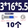 Tornillos de Acero Inoxidable 304 de Cabeza Baja Antiaflojamiento y Antichoque para Pegamento, Cabeza Delgada, Pegamento Azul Interno Torx M2M3-M8