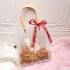 Sacola de compras transparente de PP atacado bolsa de presente para acompanhante de dama de honra estilo ins bolsa de presente de plástico para aniversário bolsa de presente de alto padrão