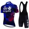 Conjunto de Maillot de Ciclismo Fdj Pantalones Cortos de Manga Corta para Bicicleta Ropa para Montaña y Carretera Hombres y Mujeres Versión de Equipo Ropa de Ciclismo de Secado Rápido