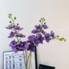 Nuevo tazón de boca de flor artificial Phalaenopsis flor falsa Phalaenopsis decoración del hogar adornos festivos de boda arreglo floral único