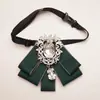 Péndulo de Diamante Original Corbata de Moño para Mujer, Cuello Floral Estilo Japonés, Camisa a Juego, Corbata de Moño, Accesorios de Boda, Broche Nuevo