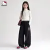 Calça Wide Leg Outono Workwear para Meninas 2026 Novo Estilo para Crianças de Média e Mais Velhas Calça Wide Leg Estilosa Versátil