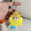 Peluche de Bola de Carbón Pequeña de Piel de Conejo Rex Real Colgante de Elfo Llavero de Coche Adorno Muñeca Montada en Coche Estilo Lindo Hecho a Mano