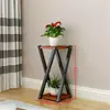 Estante de flores de hierro y acero con madera para sala de estar, para uso en el hogar, balcón interior, estante combinado de varias capas para plantas verdes, soporte para macetas de plantas suculentas