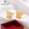 Pendientes Pequeños de Mariposa Hueca Imitación Oro Aleación de Cobre Chapado Color 24K Moda Simple Temperamento Adornos para Orejas Venta al por Mayor
