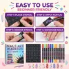 Plumas de Arte para Uñas con Punta Suave Transfronterizas, Marcadores de Pintura Acrílica Impermeables de Secado Rápido de 24 Colores, Plumas de Arte para Uñas DIY