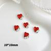 Ano novo pilha vermelha diamante nail art em forma de vermelho tridimensional pérola pilha Diamond Ball desgaste prego DIY Red Gem Jóias Diamante